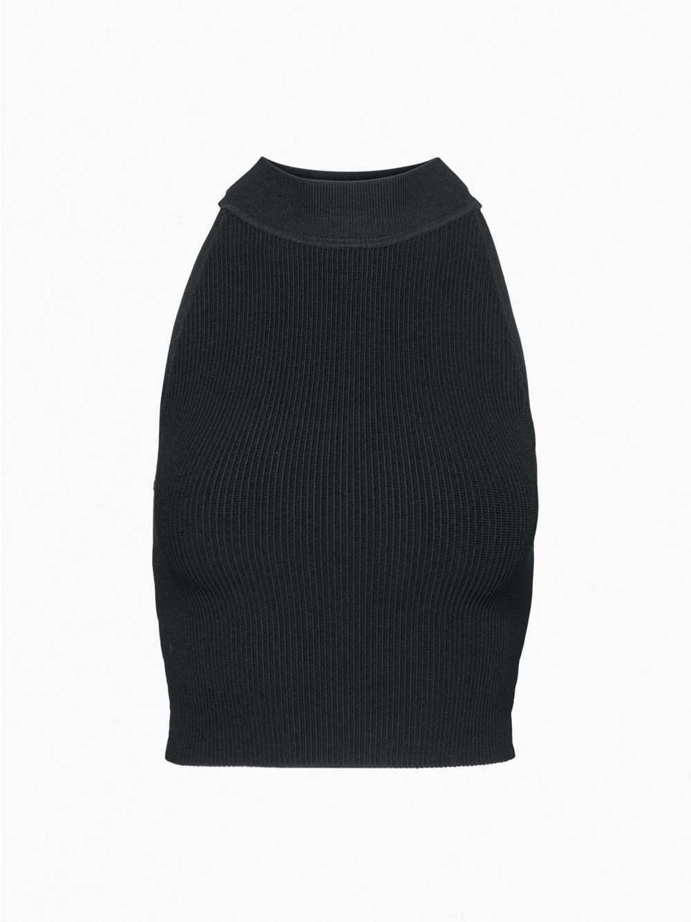 Aritzia Babaton Sculpt Knit Mockneck Halter Top
